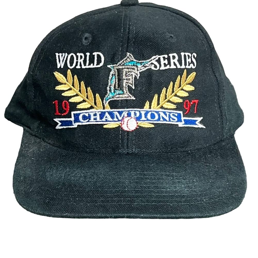 NEW Sports Specialties Florida Marlins 1997 World Series Champs Snap Hat VINTAGE
